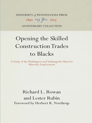 cover image of Opening the Skilled Construction Trades to Blacks
